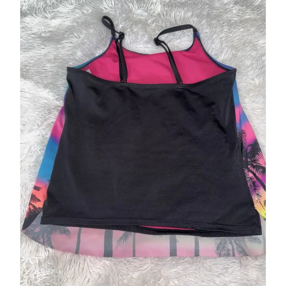 Justice Girls 16 “Talk To The Palm” Tankini Top. Cute, Fun